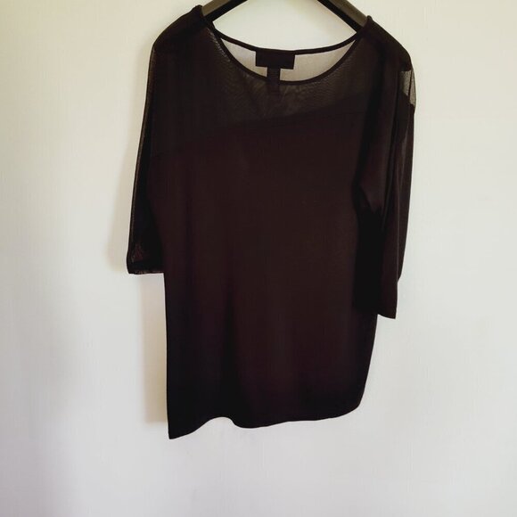 Ladies SZ XS Inc Black Three-Quarter Sleeve Top - Picture 3 of 4